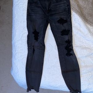AE Wash Black destroyed skinny jeans - Super Soft